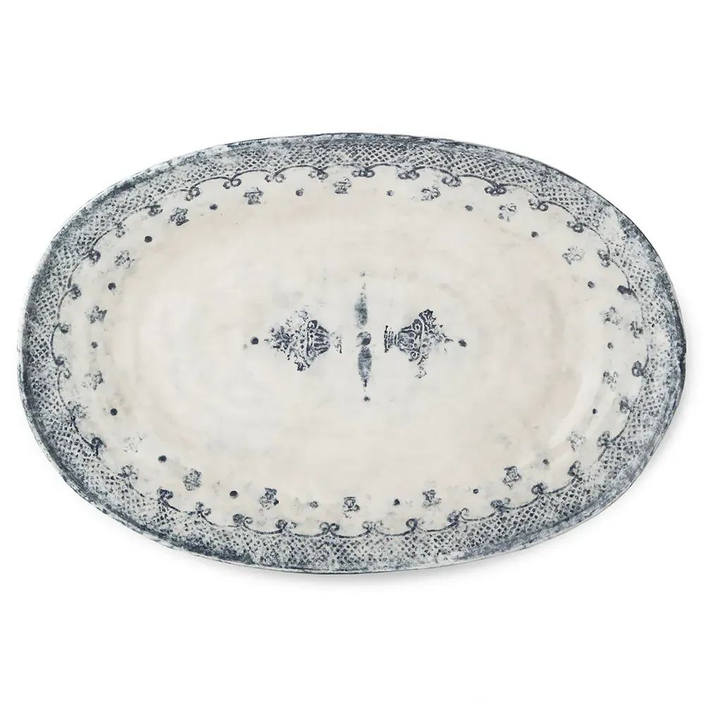 Burano Oval Platter - Blue, Ceramic image