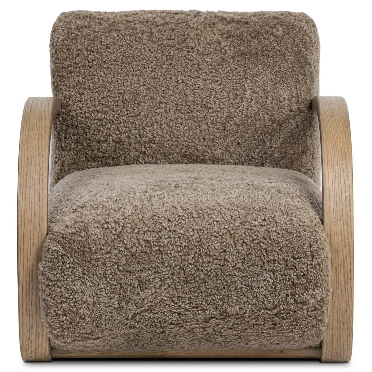 Burke Arm Chair - Taupe, Oak