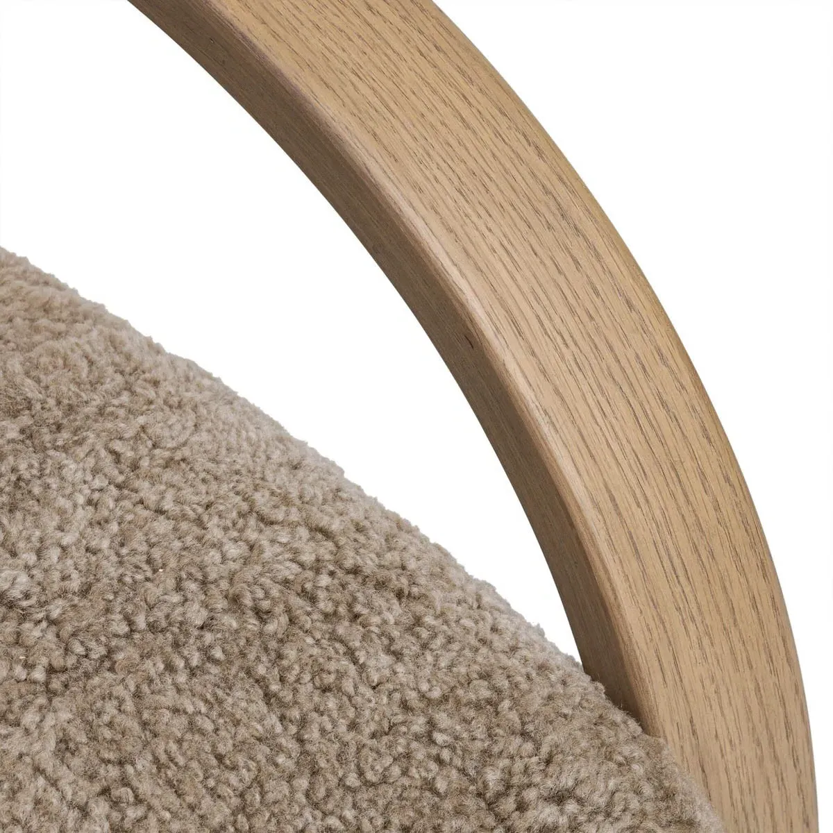 Burke Arm Chair - Taupe, Oak