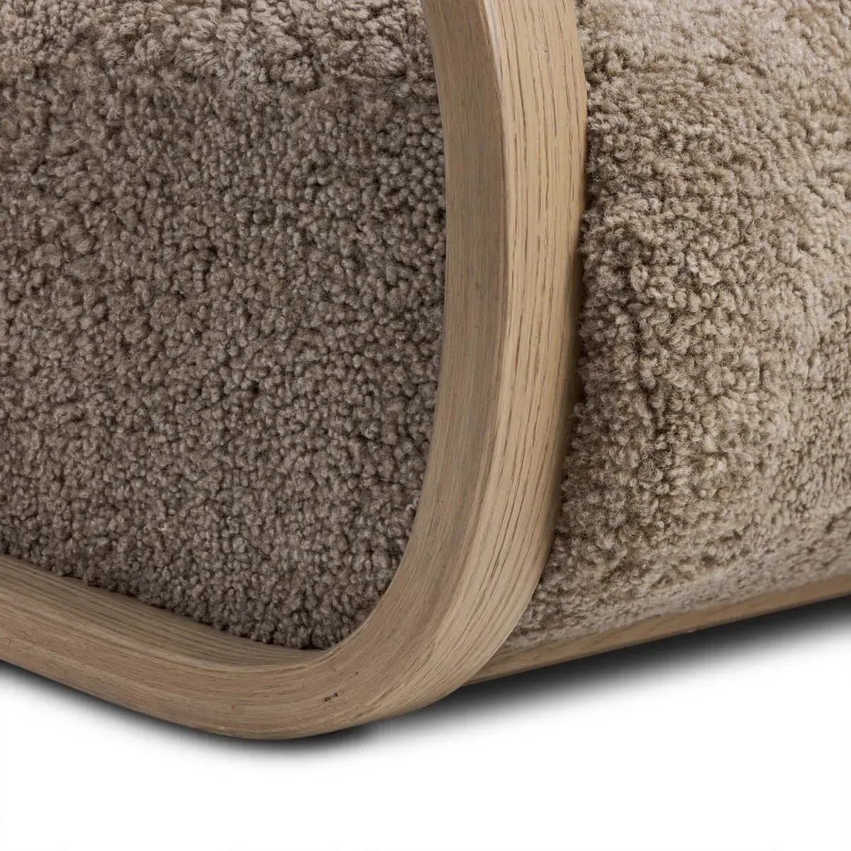 Burke Arm Chair - Taupe, Oak