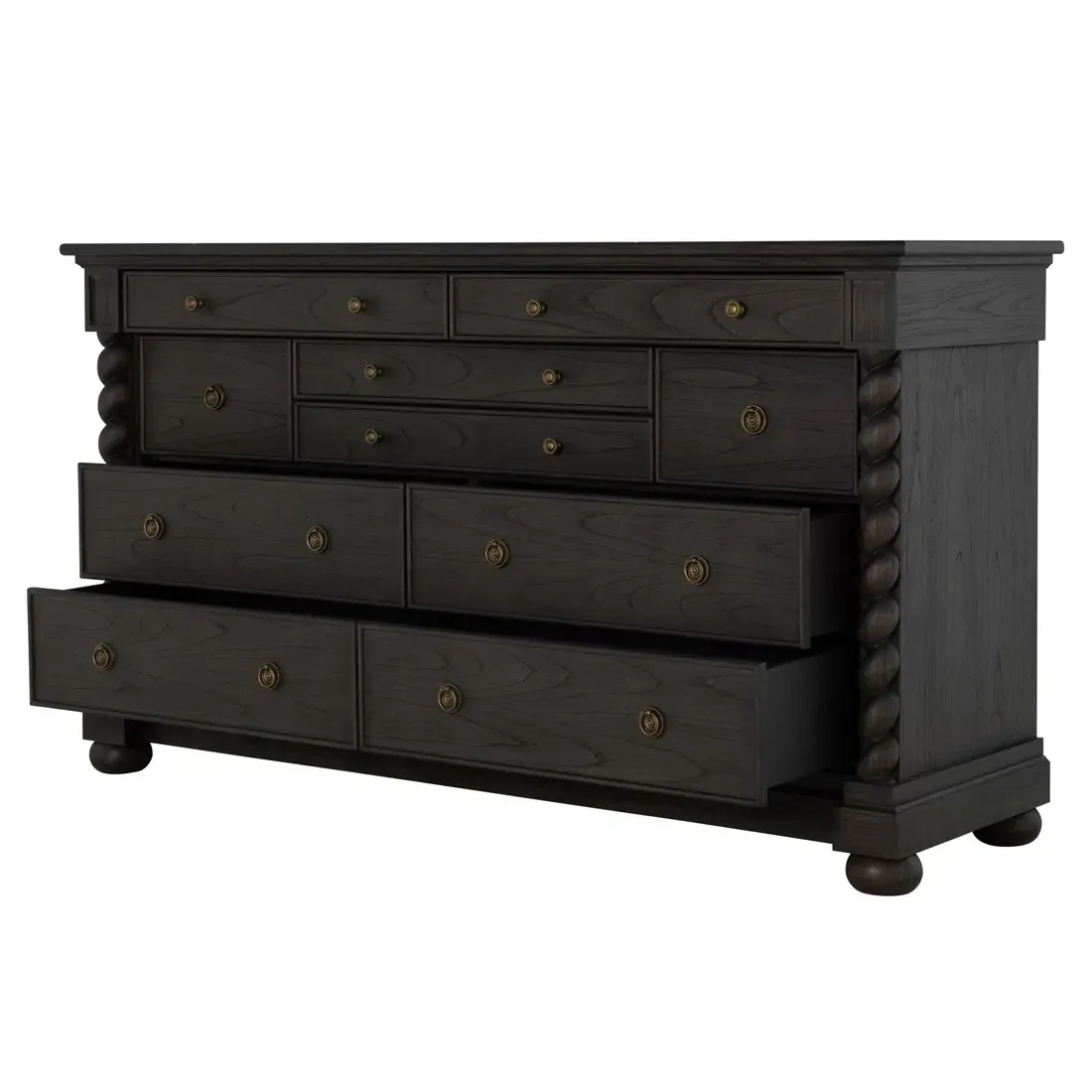 Burkhardt Dresser - Dark Brown, Mindi Wood