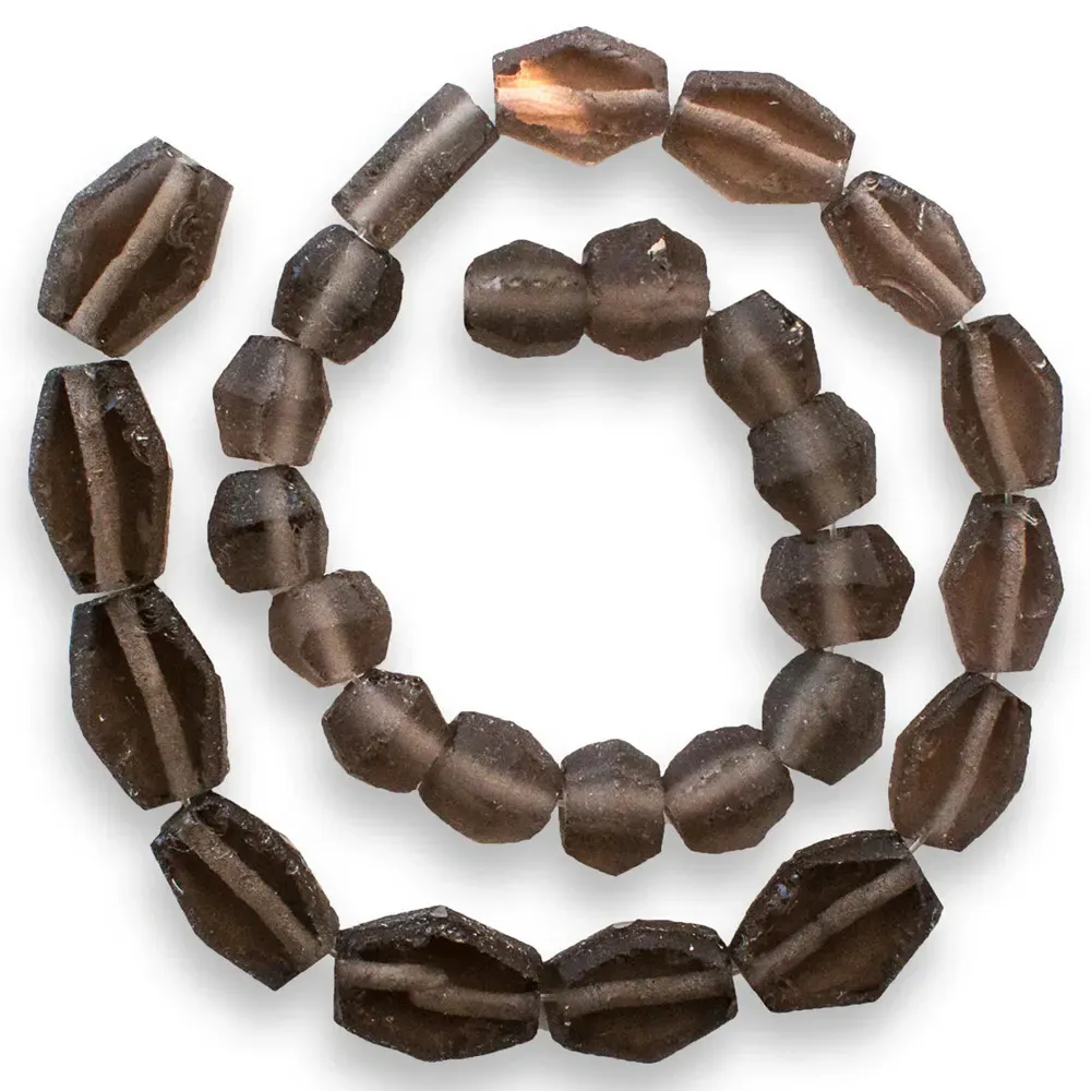 Burnett Glass Beads Chandelier - Mocha, Brass Metal