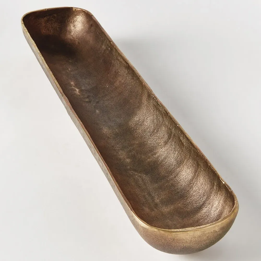 Burrow Decorative Bowl - Antique Brass, Aluminum