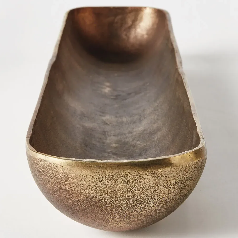 Burrow Decorative Bowl - Antique Brass, Aluminum