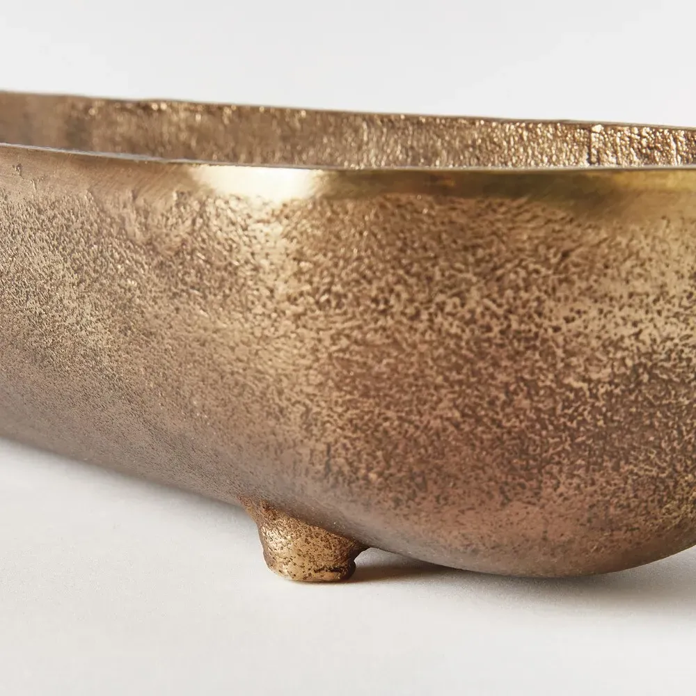 Burrow Decorative Bowl - Antique Brass, Aluminum