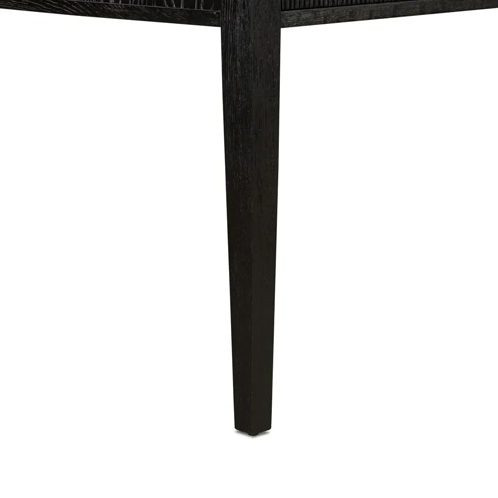 Bush Desk with Pull-Out Surfaces - Distressed Black, Oak