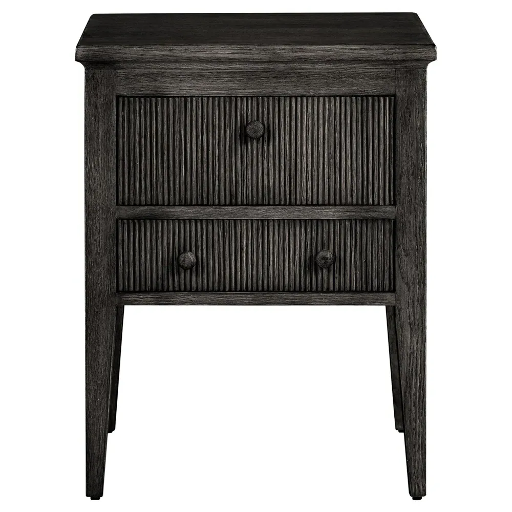 Bush Nightstand with Drawers - Distressed Black, Oak image