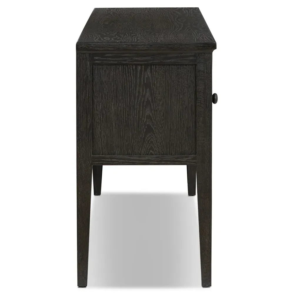 Bush Sideboard with Drawers - Distressed Black, Oak