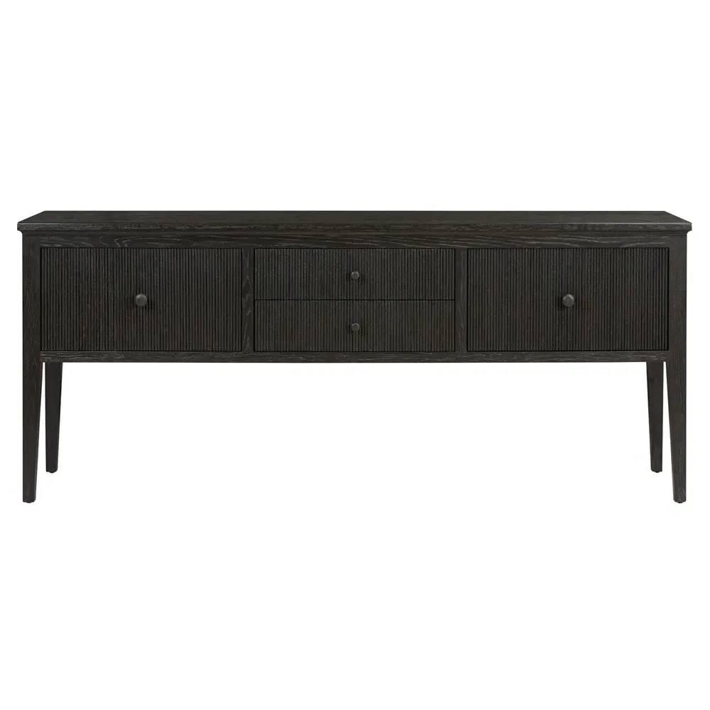 Bush Sideboard with Drawers - Distressed Black, Oak