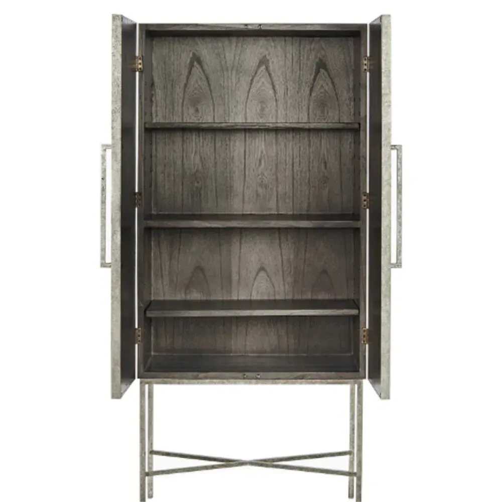 Byrn Cabinet - Silver, Wood