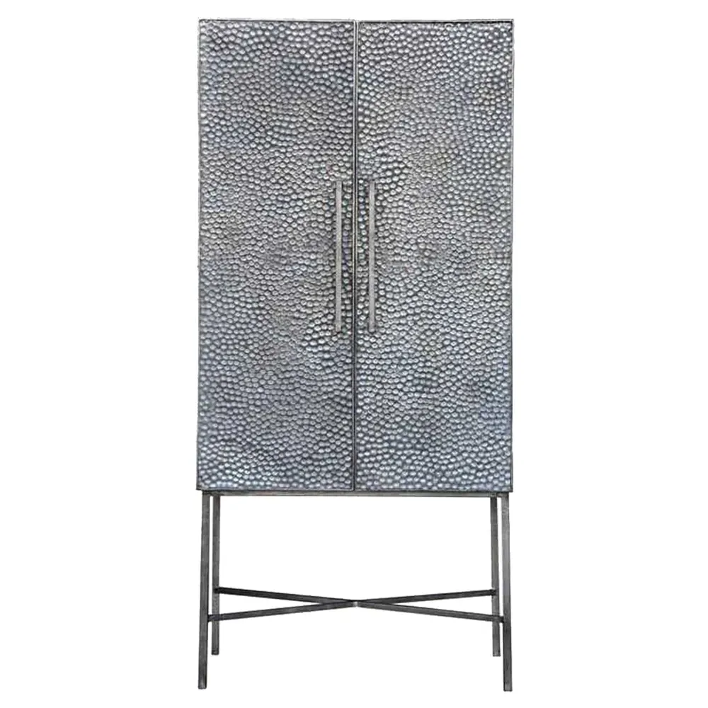 Byrn Cabinet - Silver, Wood