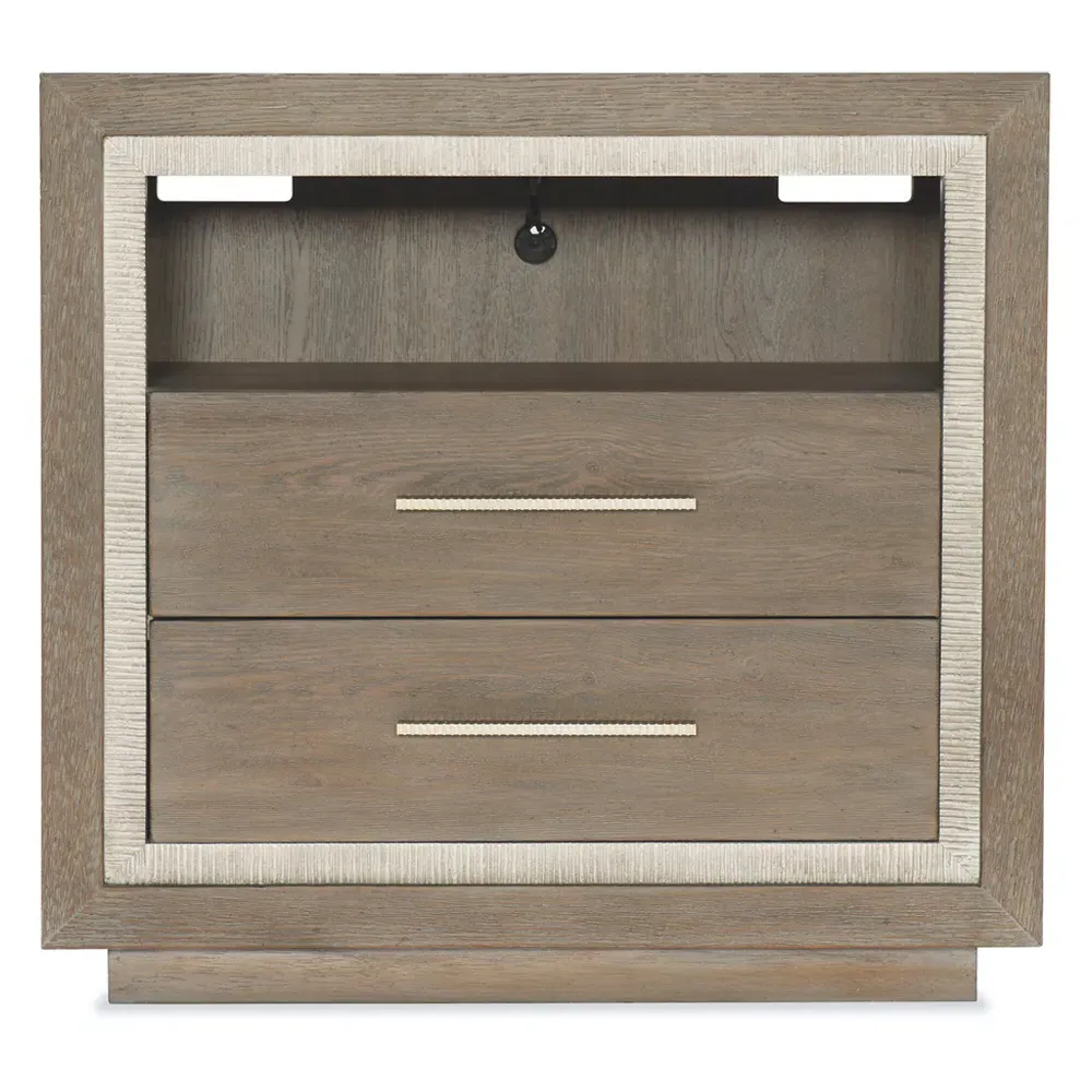 Byron 2 Drawer Nightstand - Brown, Oak