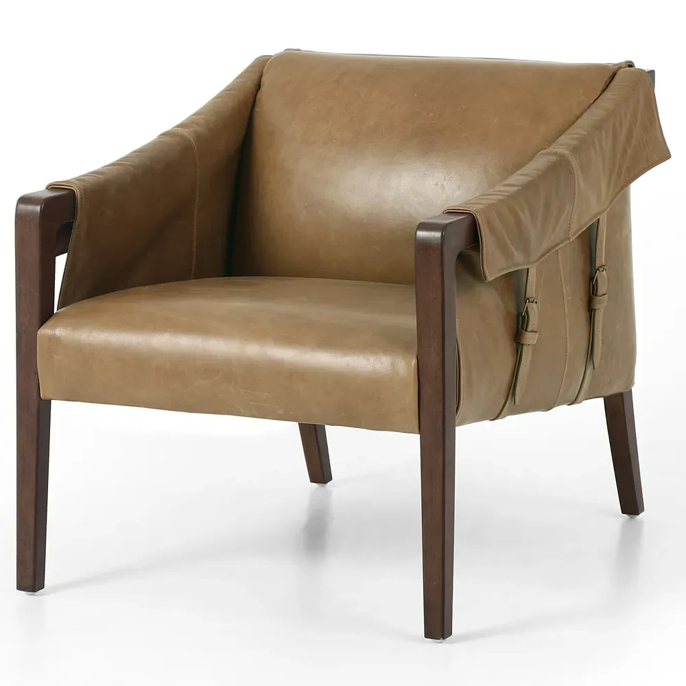 Byron Occasional Arm Chair - Brown, Parawood