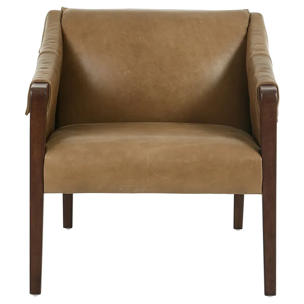 Byron Occasional Arm Chair - Brown, Parawood