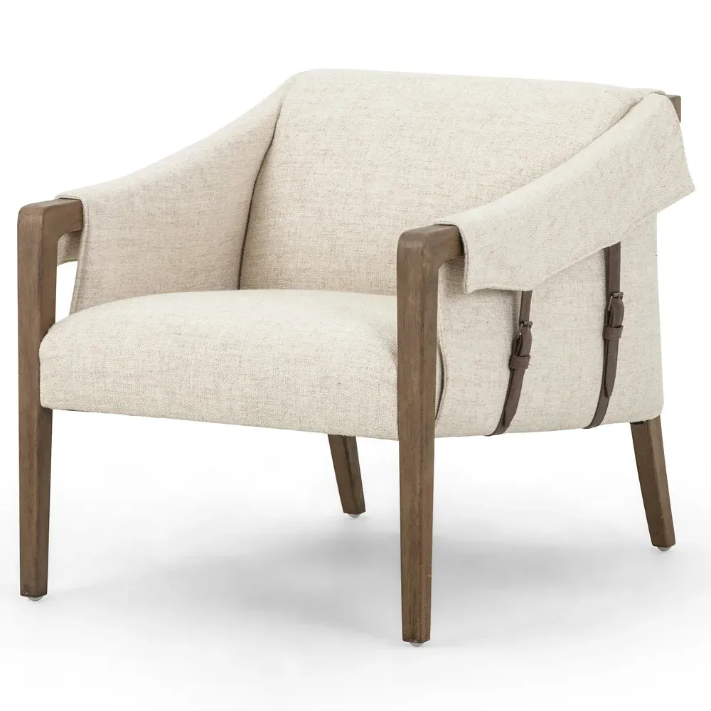 Byron Occasional Arm Chair - Cream, Wood