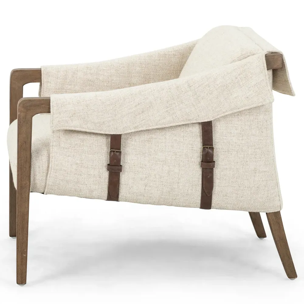 Byron Occasional Arm Chair - Cream, Wood