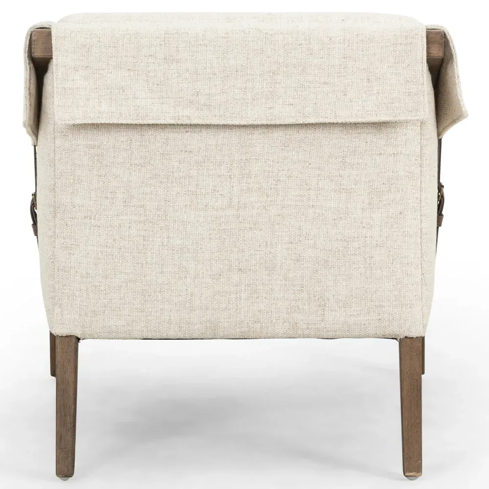 Byron Occasional Arm Chair - Cream, Wood