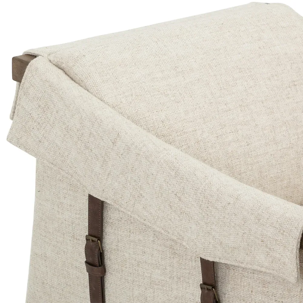 Byron Occasional Arm Chair - Cream, Wood