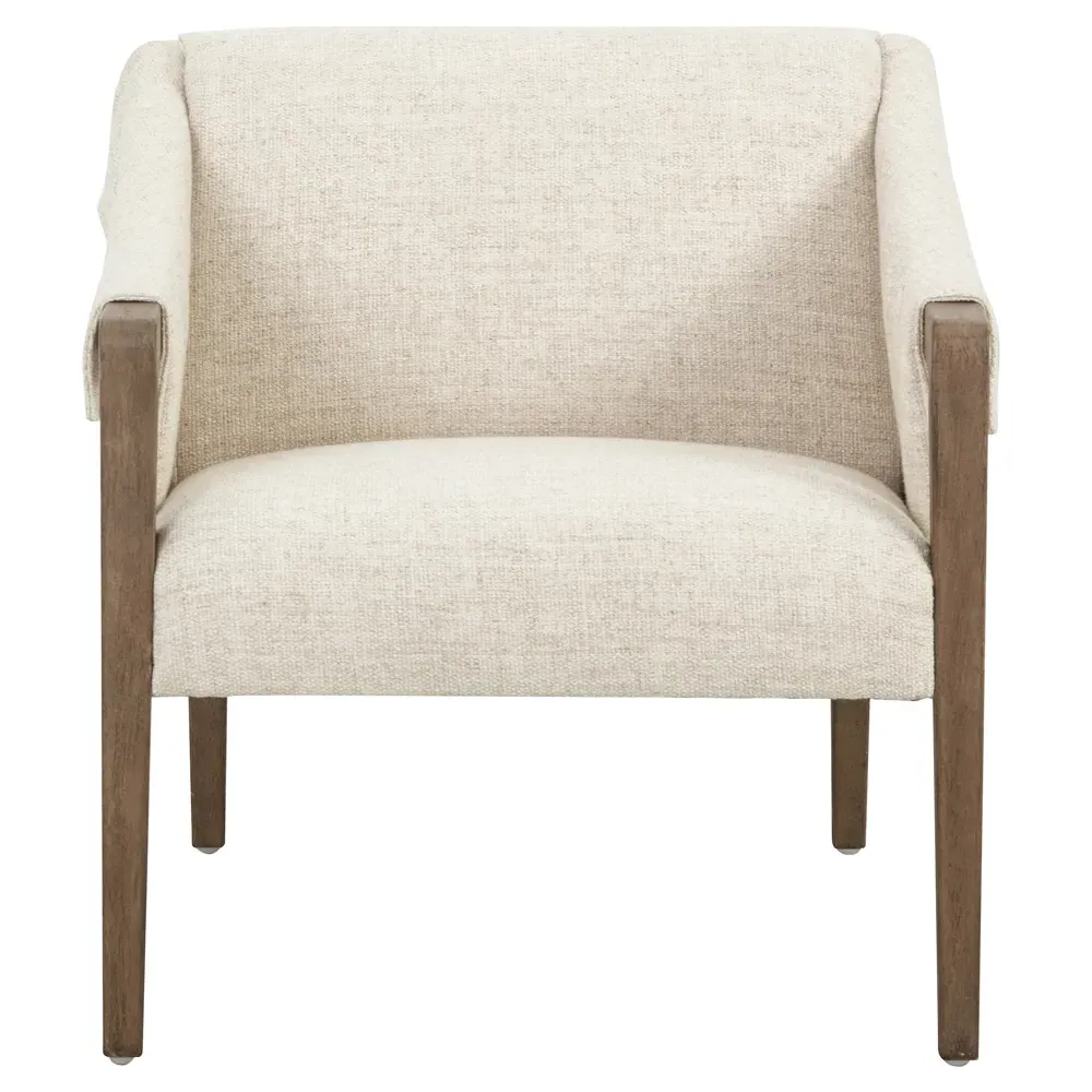 Byron Occasional Arm Chair - Cream, Wood
