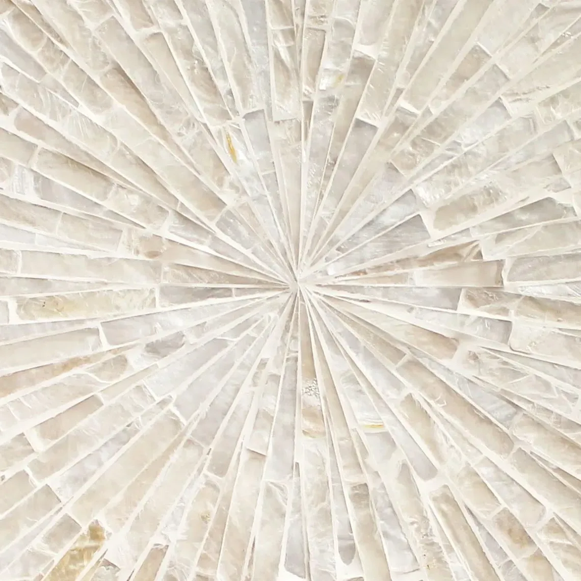 Byzantine Round Placemat Set of 4 - Cream, Capiz Shell