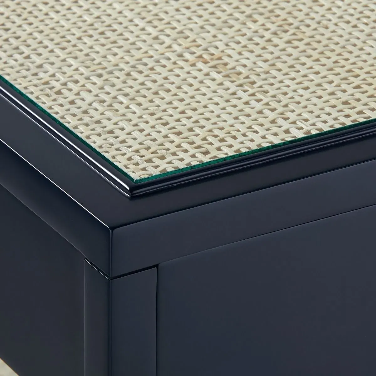 Caanan Side Table with Drawer - Blue, Wood