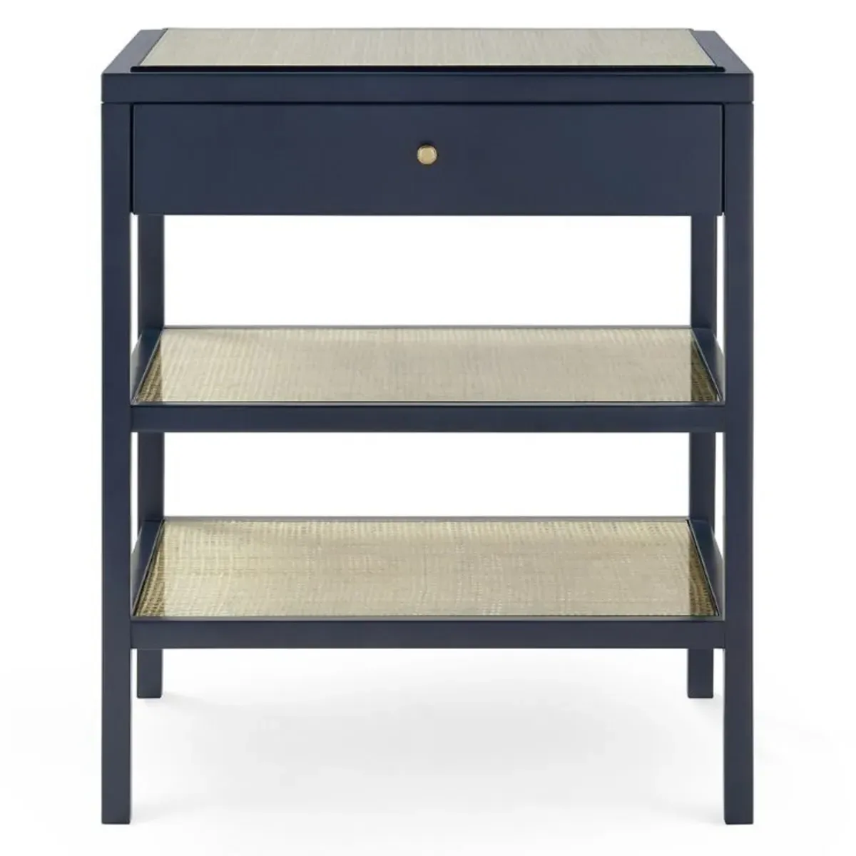 Caanan Side Table with Drawer - Blue, Wood image