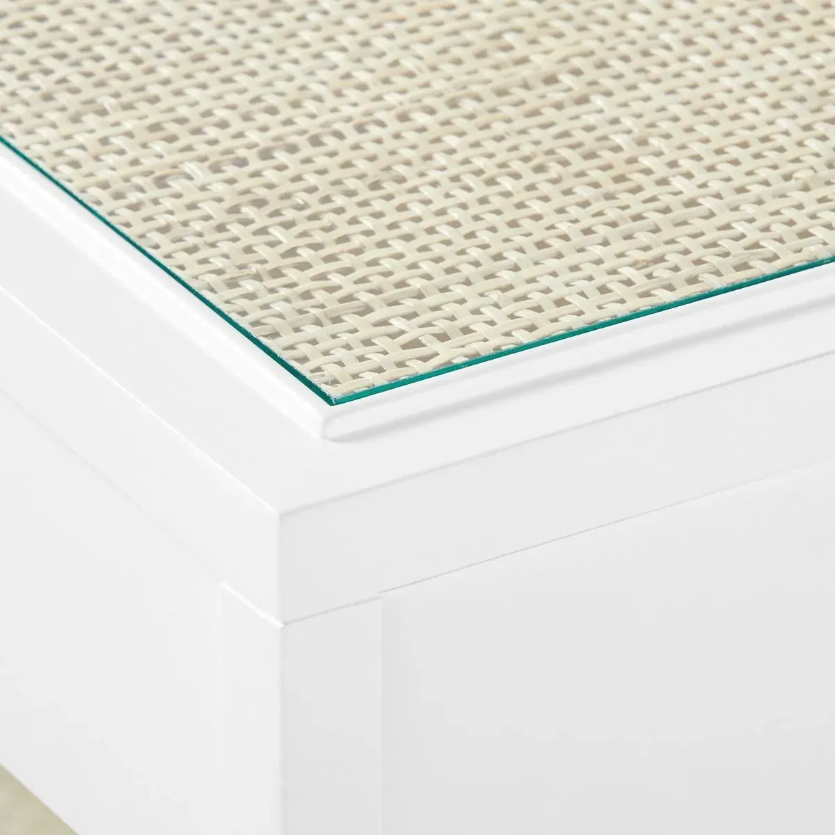 Caanan Side Table with Drawer - White, Wood