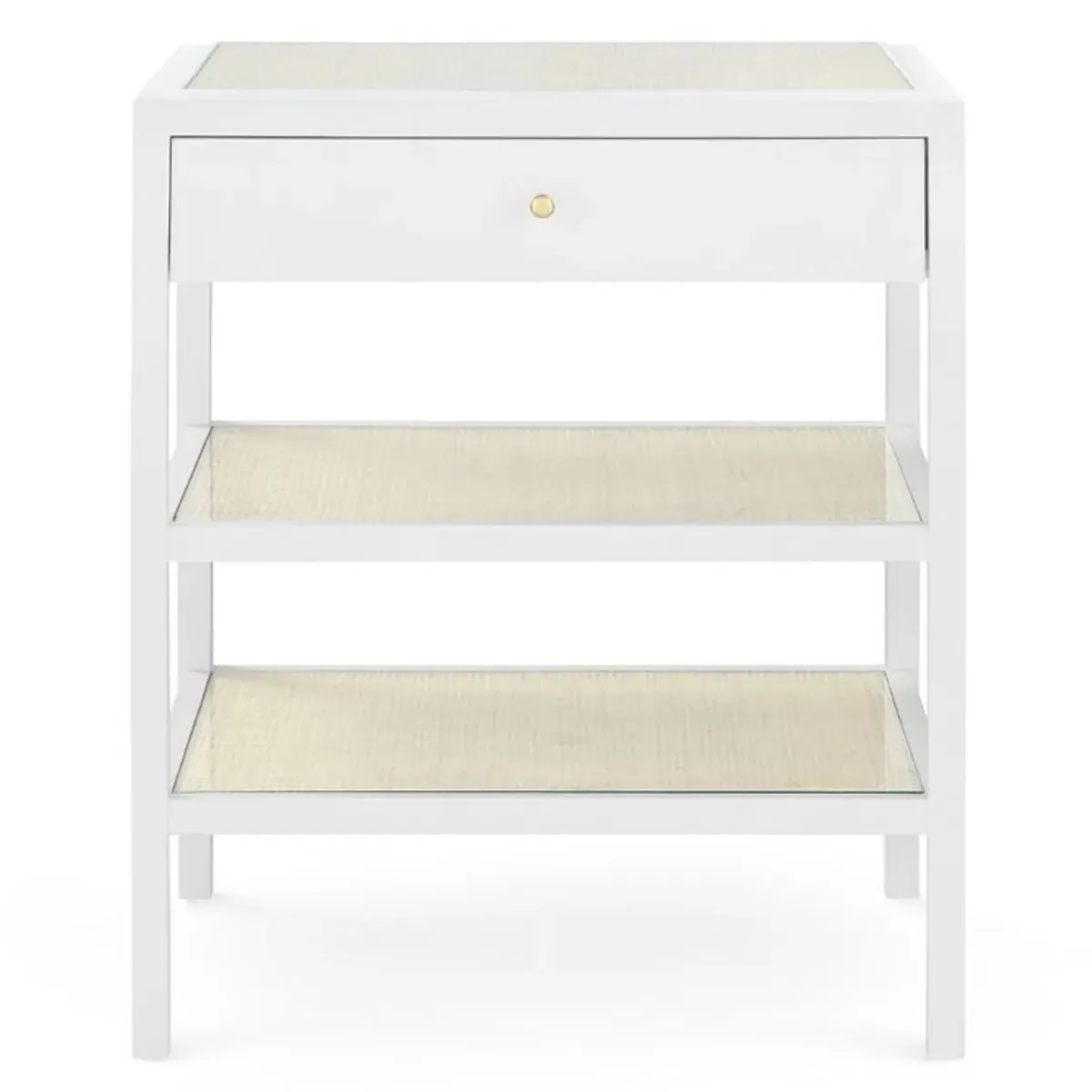 Caanan Side Table with Drawer - White, Wood
