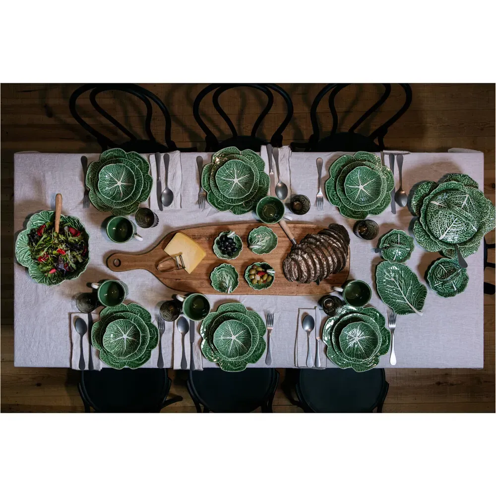 Cabbage Cereal Bowls Set of 4 - Green, Stoneware