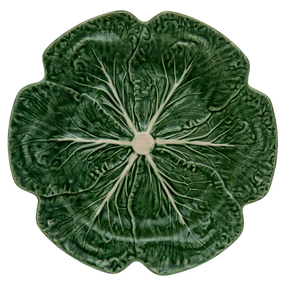 Cabbage French Charger Plates Set of 2 - Green, Stoneware