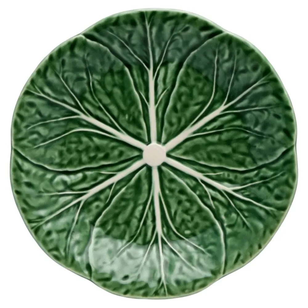 Cabbage French Dessert Plates Set of 4 - Green, Stoneware image