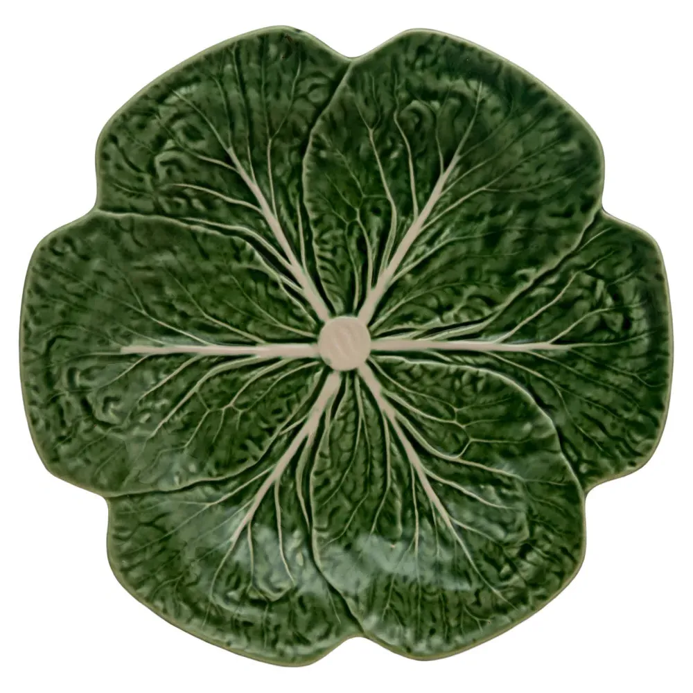 Cabbage French Dinner Plates Set of 4 - Green, Stoneware