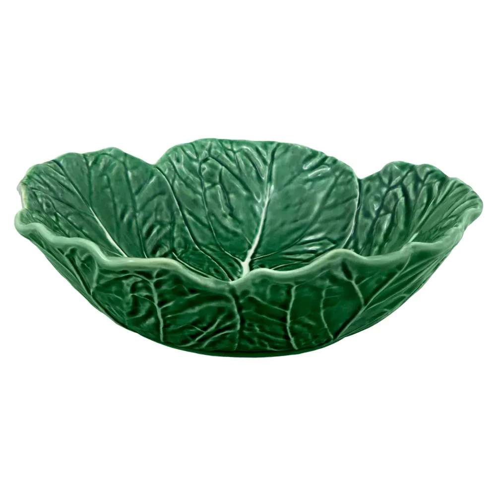 Cabbage Round Bowl - Green, Earthenware image