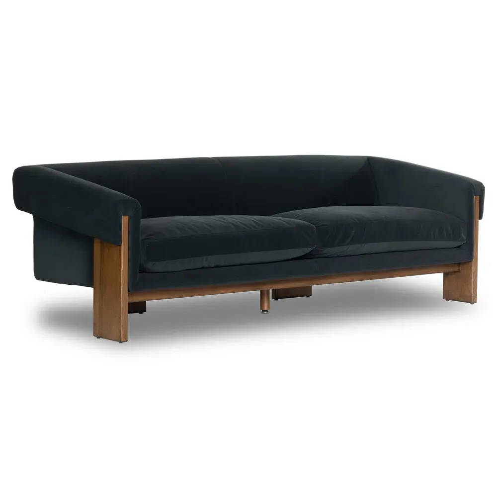 Cabrina 3-Seater Sofa - Smoke, Velvet