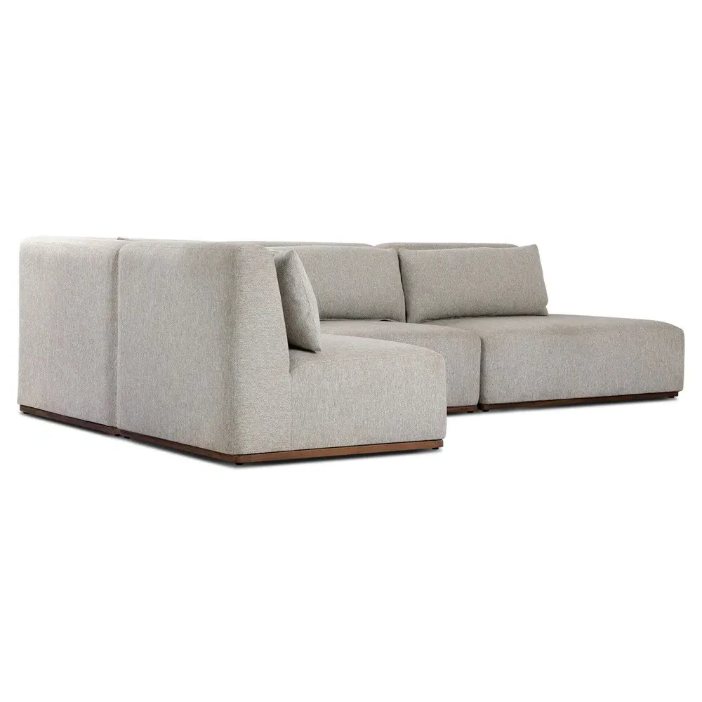 Caden 4-Piece Outdoor Sectional - Right Bumper - Grey