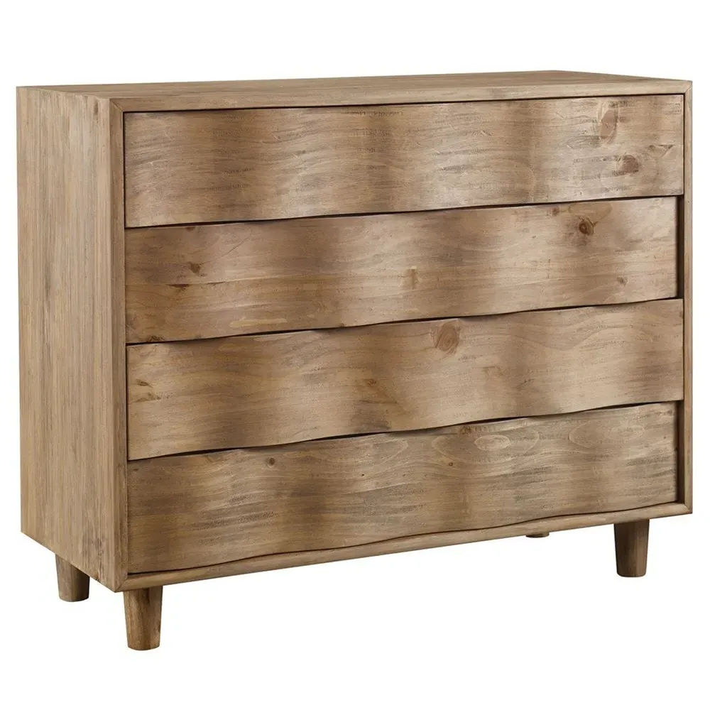 Caden Wavy Dresser - Brown, Pine