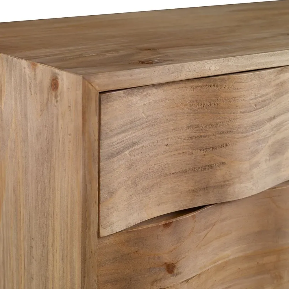Caden Wavy Dresser - Brown, Pine