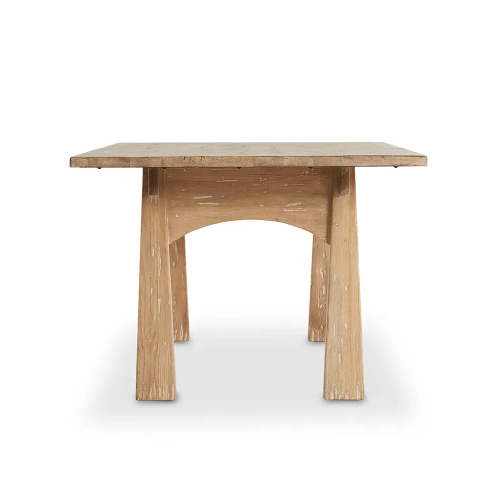 Caeli Rectangular Dining Table - Brown, Pine Wood