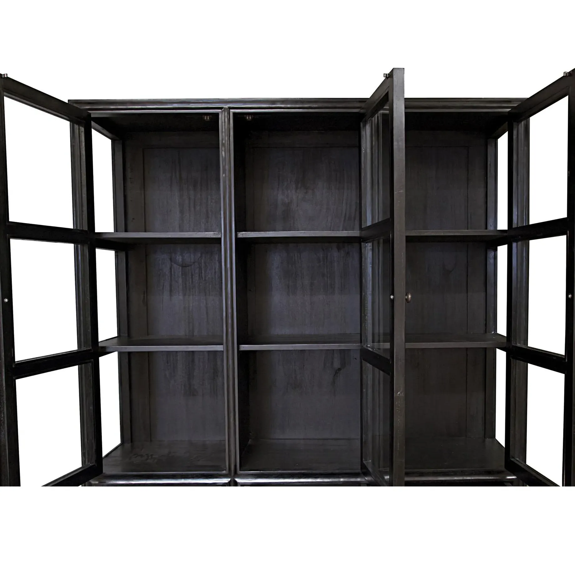 Caelor Hutch with Storage - Black, Mahogany