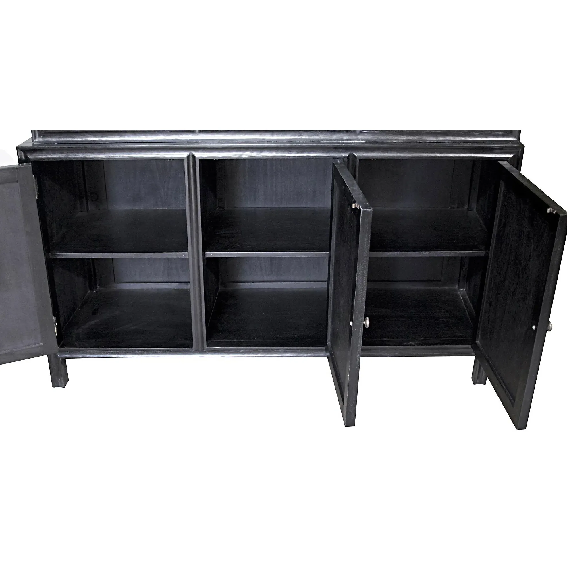 Caelor Hutch with Storage - Black, Mahogany
