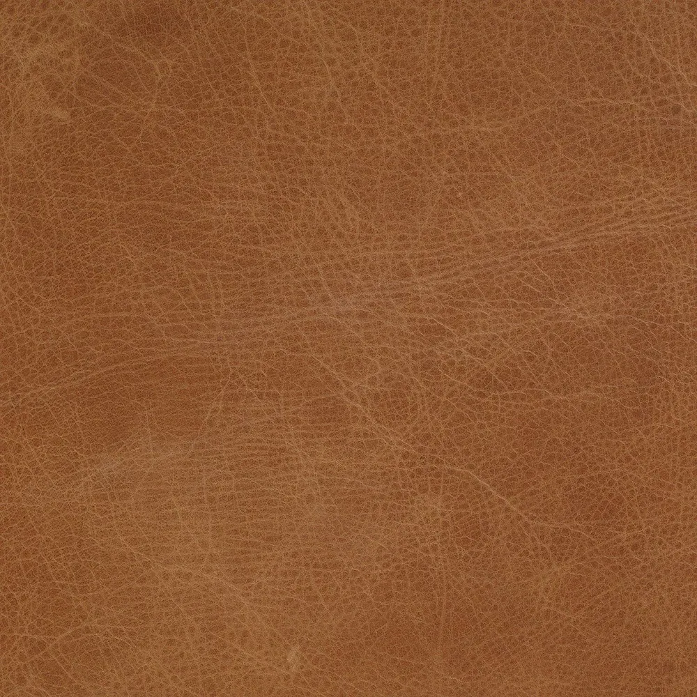 Caesar Oak Wood Desk with Leather Top - Brown