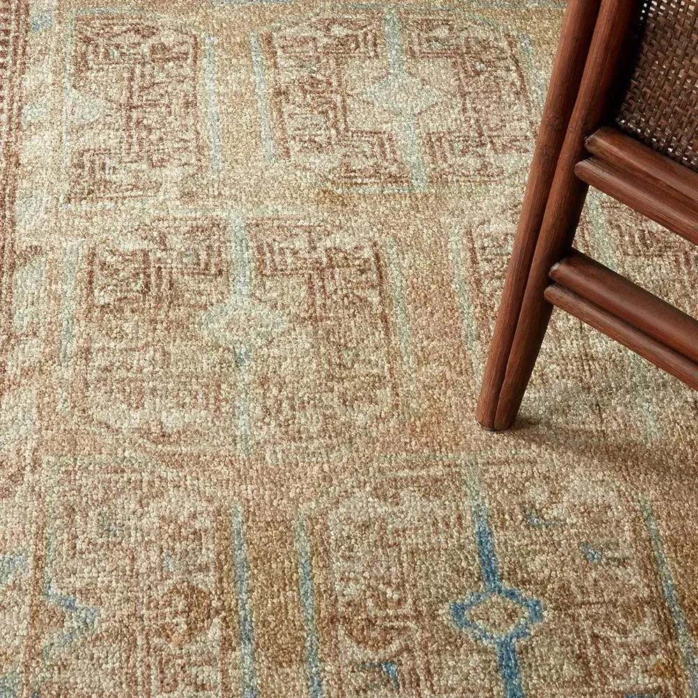 Caisan Oriental Patterned Area Rug - Beige