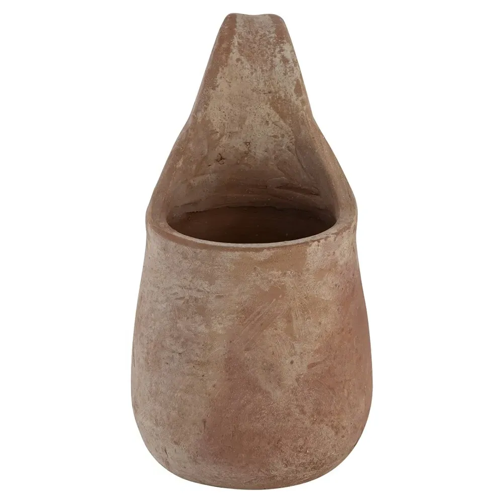 Caius Curved Handle Table Vase - Brown, Terracotta