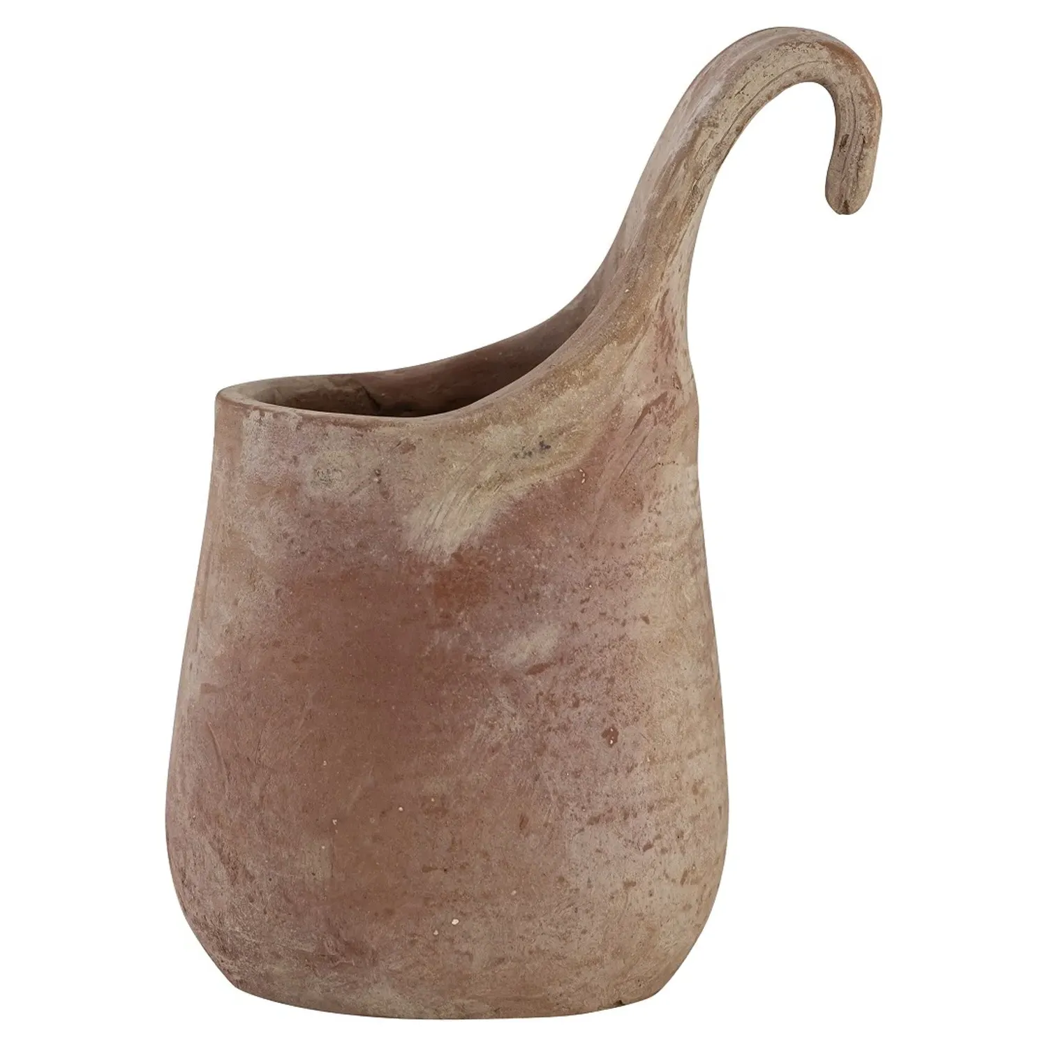 Caius Curved Handle Table Vase - Brown, Terracotta image