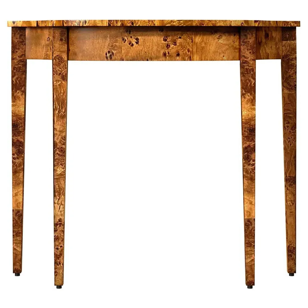 Calag Console Table - Brown, Burl Wood