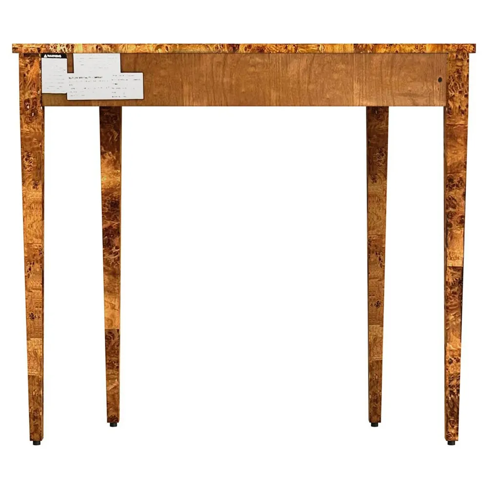 Calag Console Table - Brown, Burl Wood
