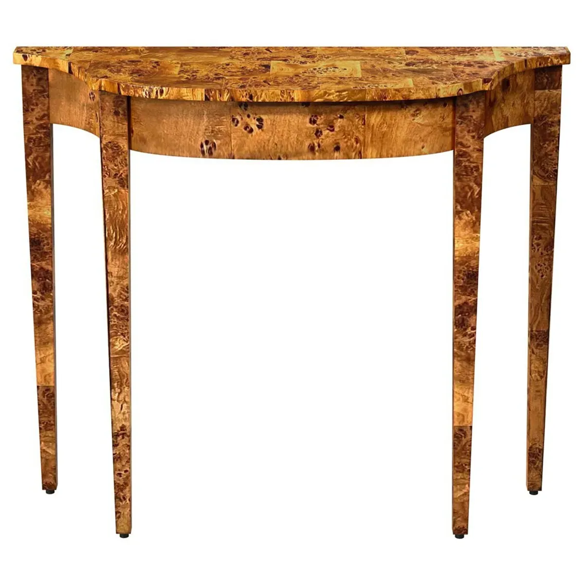 Calag Console Table - Brown, Burl Wood