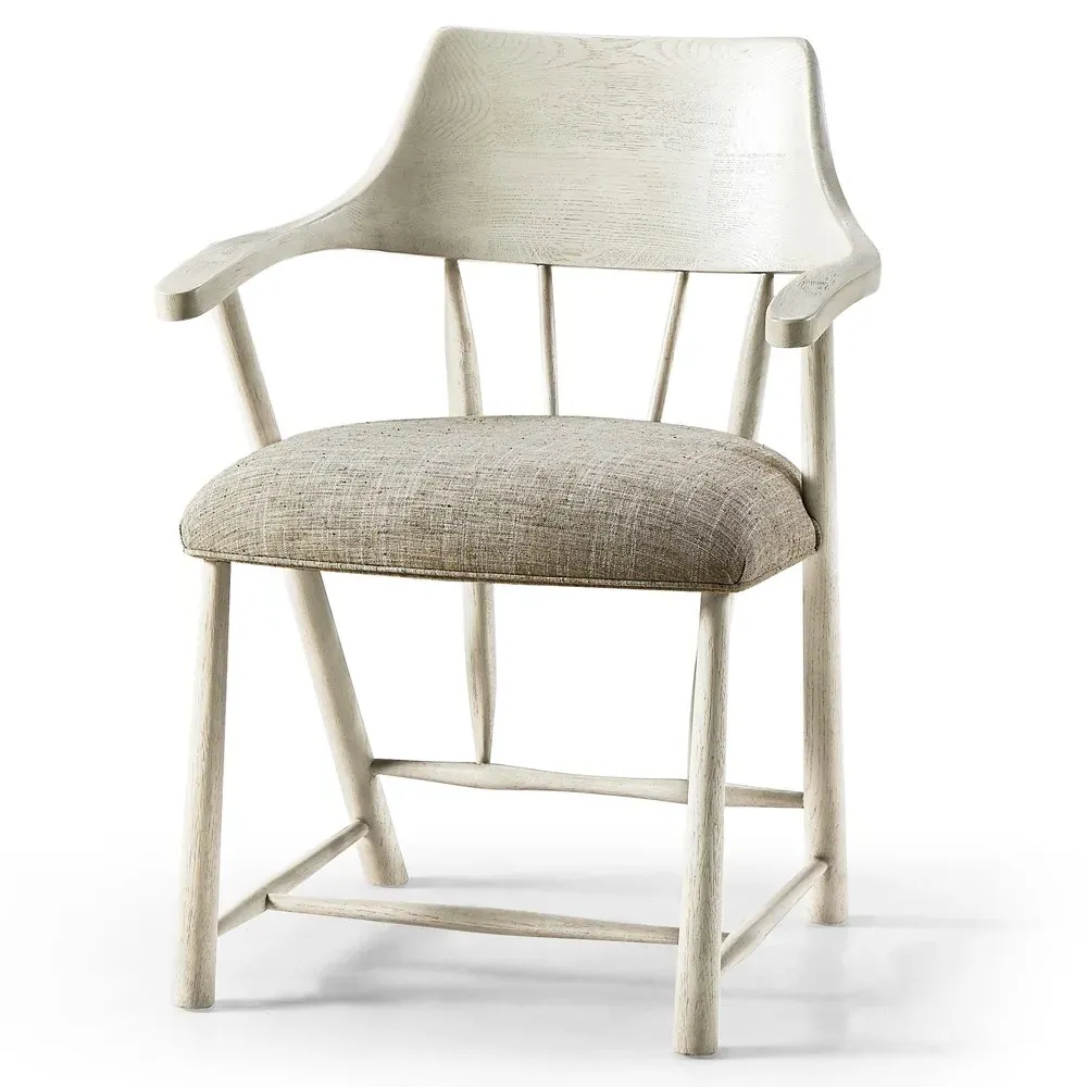 Calder Arm Chair - White, Oak