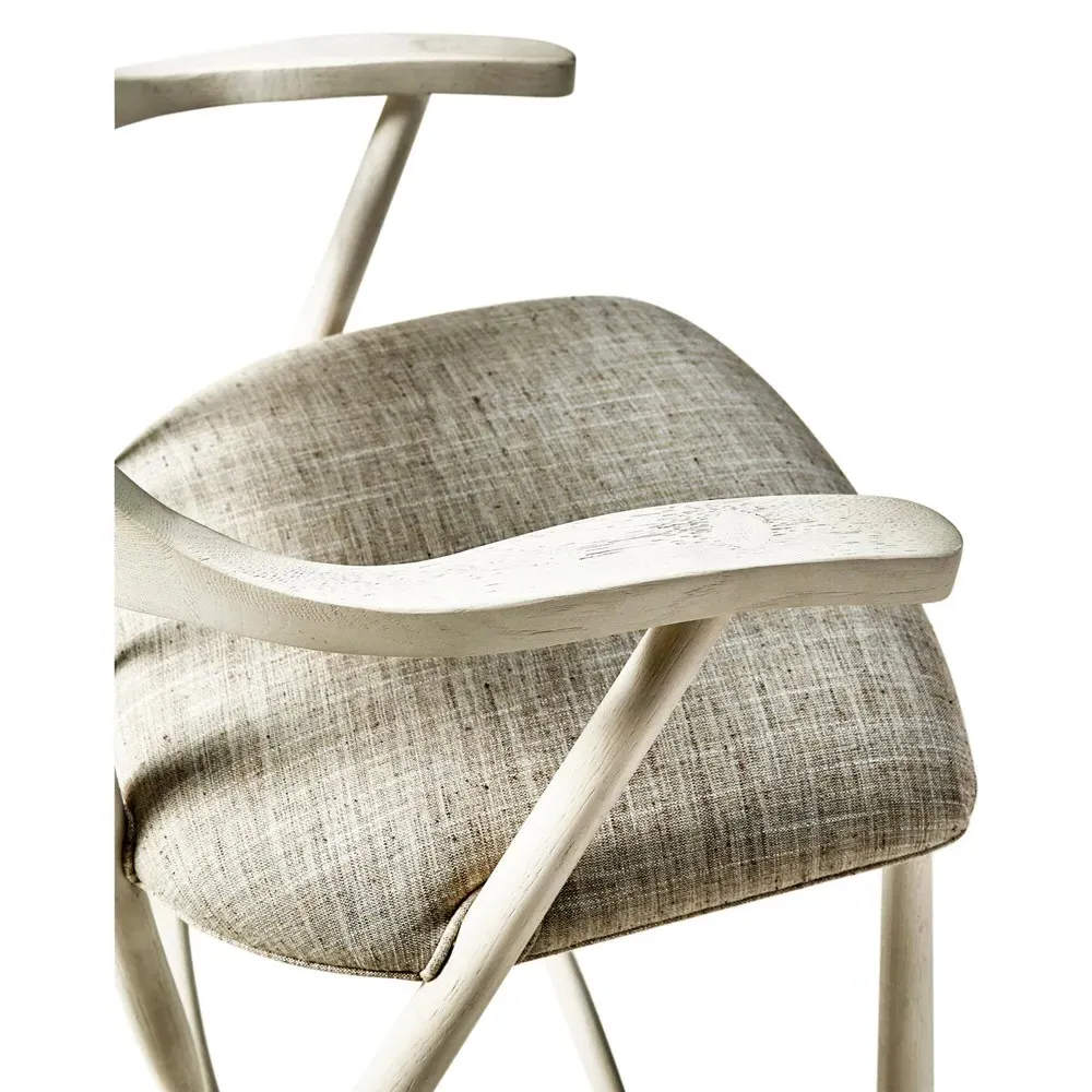 Calder Arm Chair - White, Oak