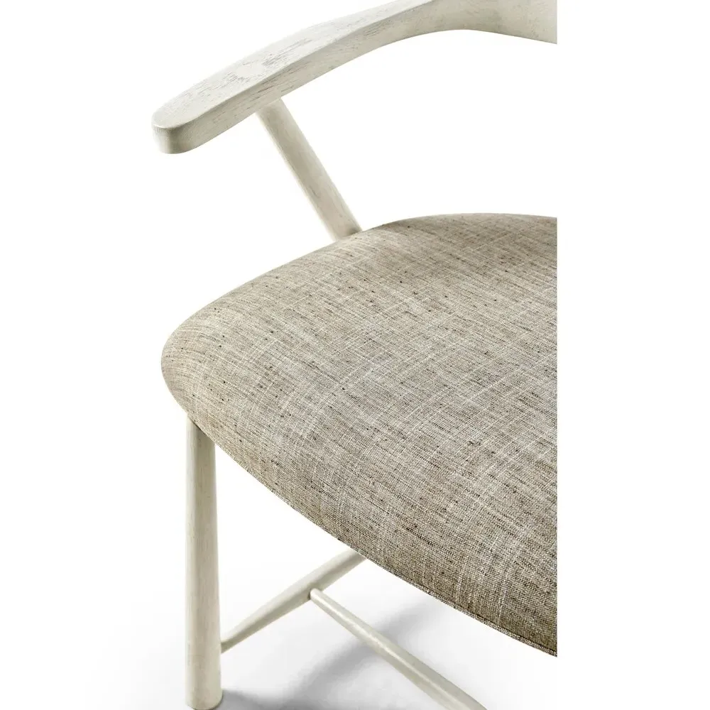 Calder Arm Chair - White, Oak